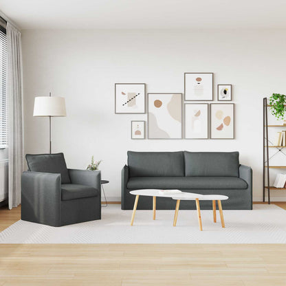 Divano 2 pcs Grigio scuro - homemem39