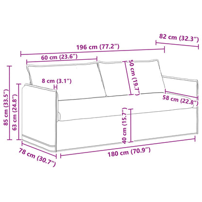 Set di divani 2 pcs Crema 196 x 82 x 85 cm Tessuto | homemem39