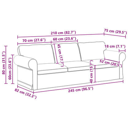 Set di divani 2 pz Grigio chiaro Tessuto | homemem39