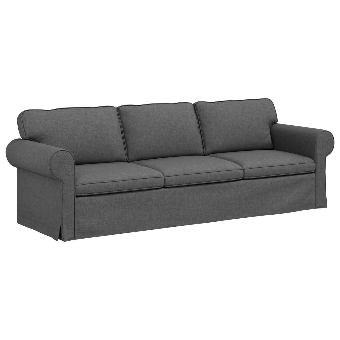 Set di divani 2 pcs Grigio scuro 245 x 82 x 80 cm Tessuto | homemem39