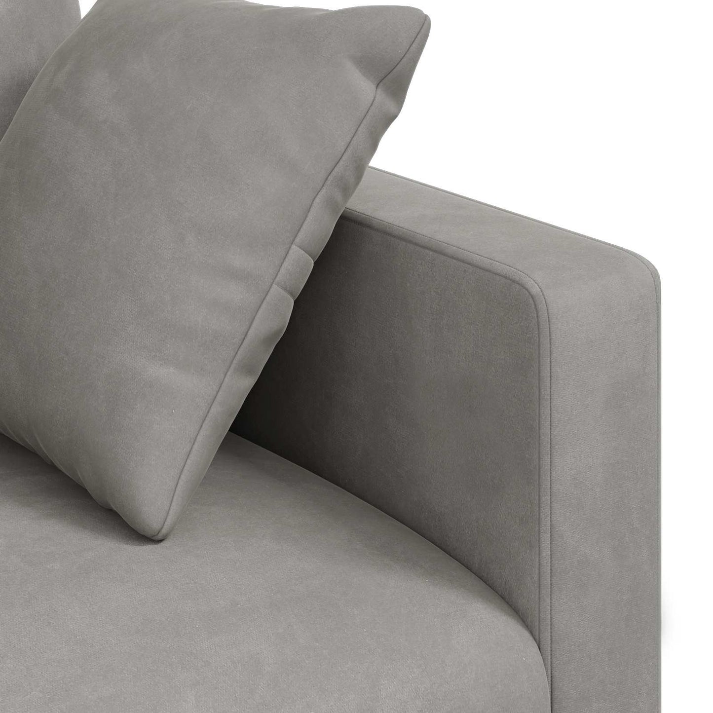 Set di divani 2 pcs Grigio chiaro 228 x 78 x 80 cm Velluto | homemem39