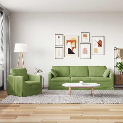 Set di divani 2 pcs Verde chiaro 228 x 78 x 80 cm Velluto | homemem39