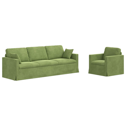 Set di divani 2 pcs Verde chiaro 228 x 78 x 80 cm Velluto | homemem39