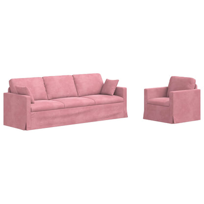 Set di divani 2 pcs Rosa 228 x 78 x 80 cm Velluto