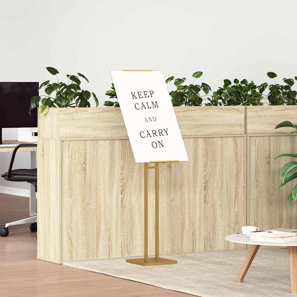 Espositori per Fiere 2 pcs Oro 26,5 x 26,5 x 150 cm Acciaio | homemem39