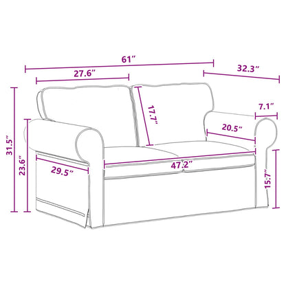 Divano Grigio scuro 155 x 82 x 80 cm Tessuto
