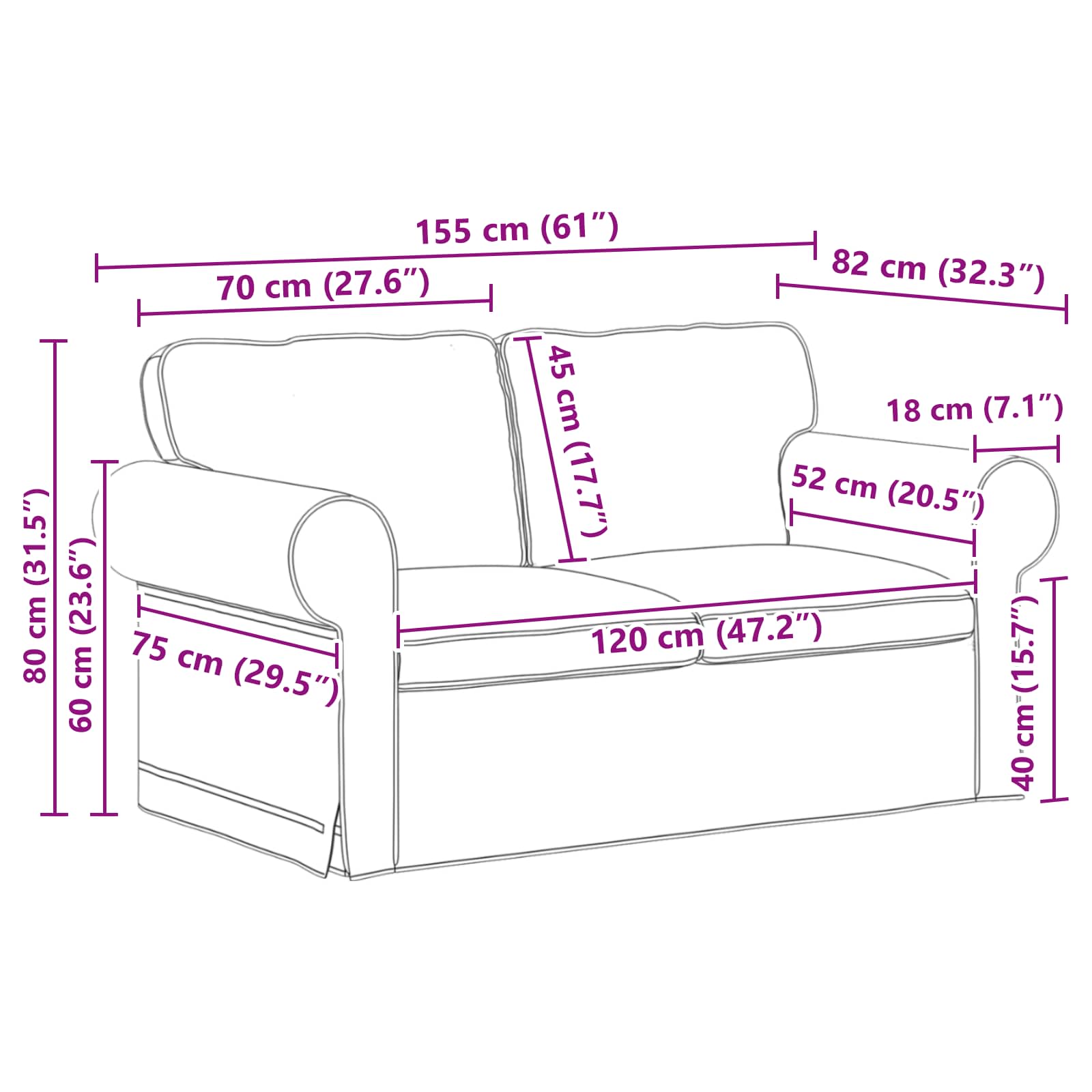 Divano Talpa 155 x 82 x 80 cm Tessuto | homemem39