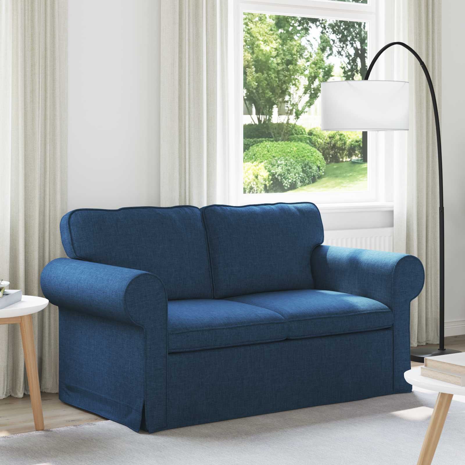 Divano Blu 155 x 82 x 80 cm Tessuto | homemem39