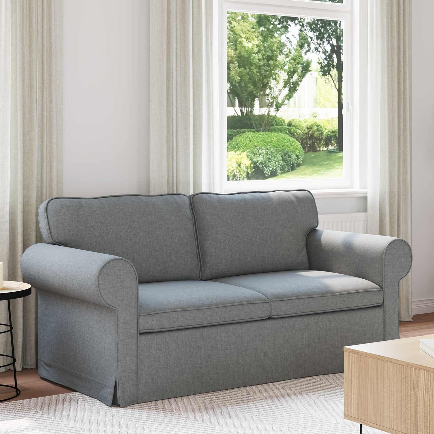 Divano Grigio chiaro 175 x 82 x 80 cm Tessuto