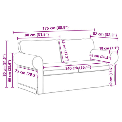 Divano Grigio chiaro 175 x 82 x 80 cm Tessuto | homemem39