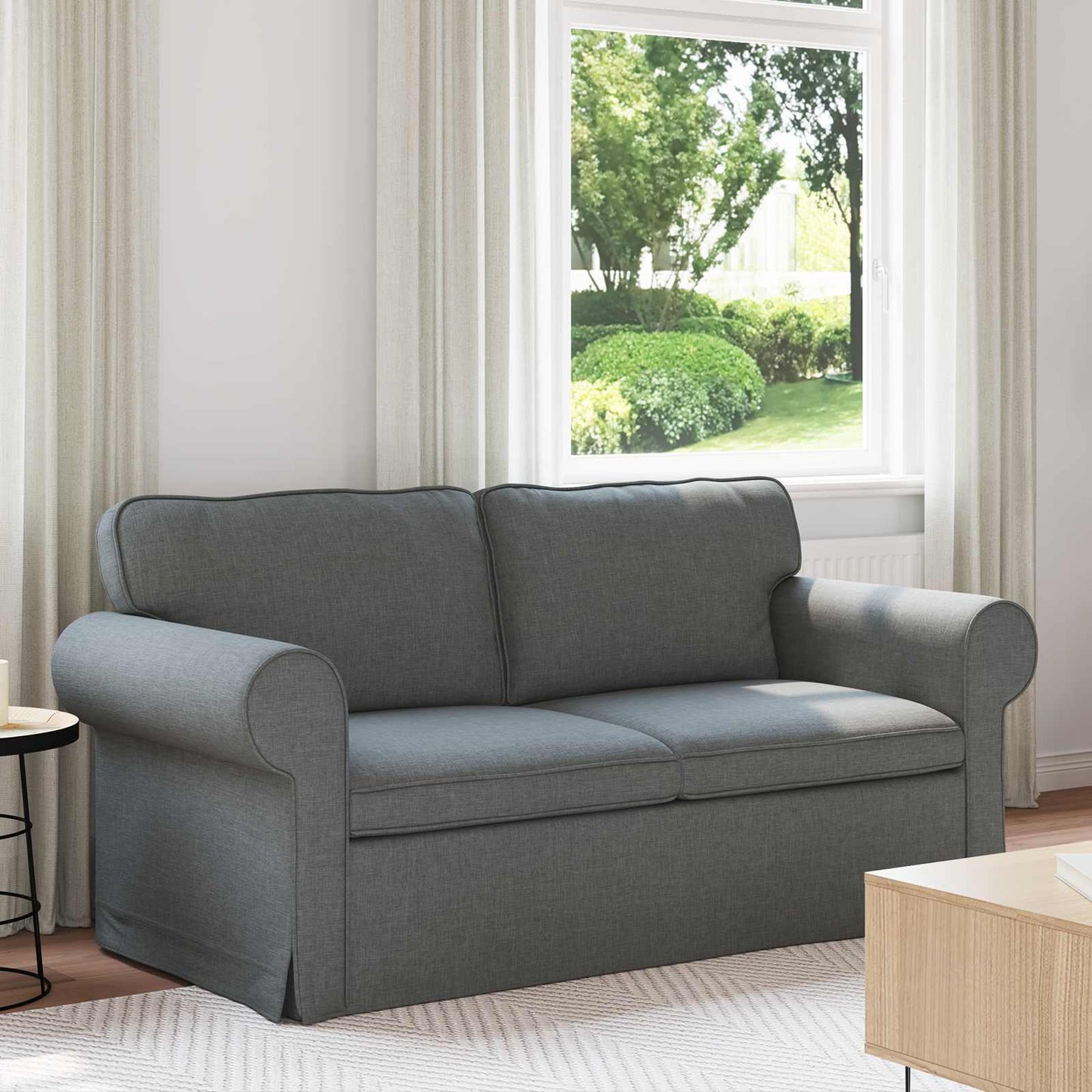 Divano Grigio scuro 175 x 82 x 80 cm Tessuto | homemem39