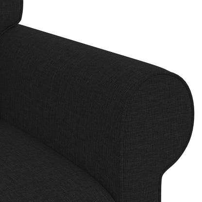 Divano Nero 175 x 82 x 80 cm Tessuto | homemem39