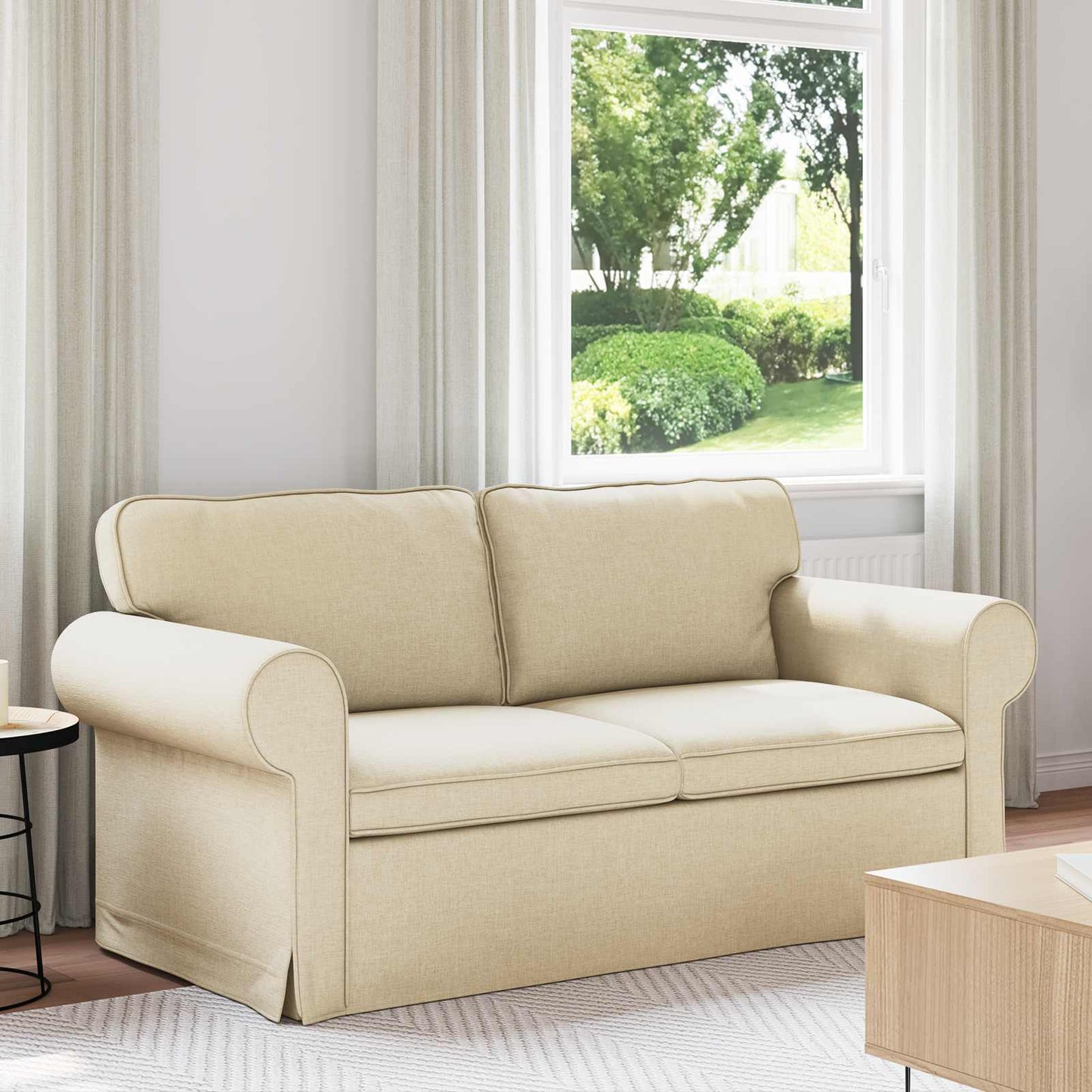 Divano Crema 175 x 82 x 80 cm Tessuto | homemem39