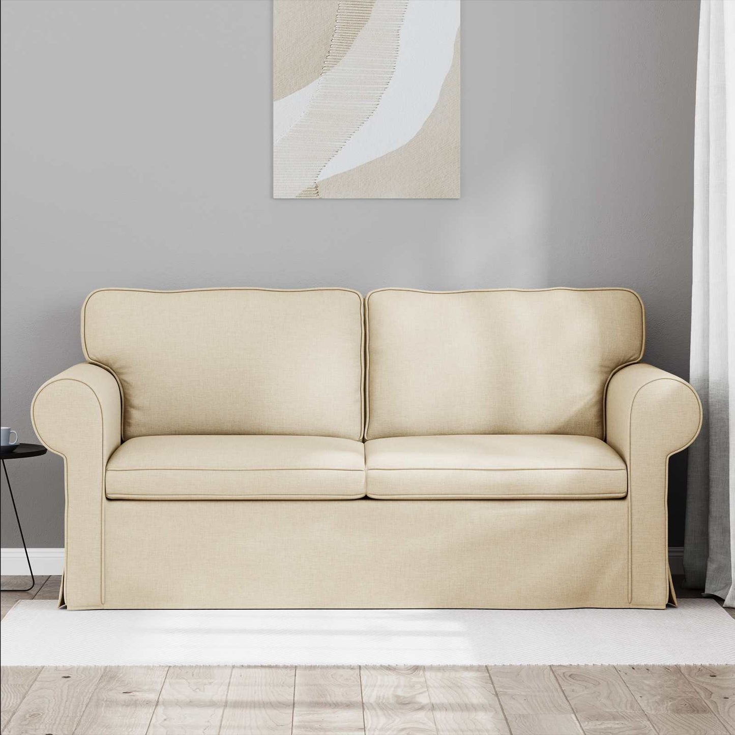 Divano Crema 175 x 82 x 80 cm Tessuto | homemem39