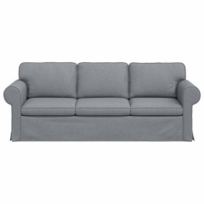 Divano Grigio chiaro 215 x 82 x 80 cm Tessuto