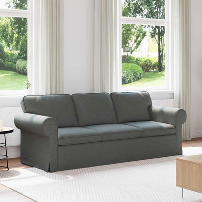 Divano Grigio scuro 215 x 82 x 80 cm Tessuto | homemem39