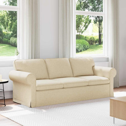 Divano Crema 215 x 82 x 80 cm Tessuto