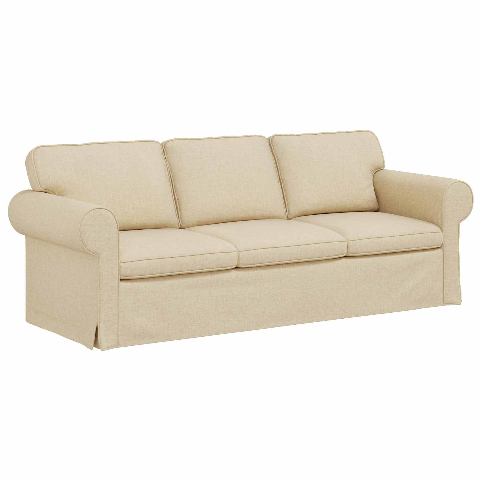 Divano Crema 215 x 82 x 80 cm Tessuto | homemem39