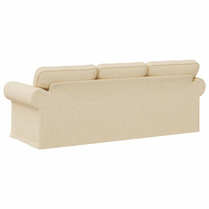 Divano Crema 215 x 82 x 80 cm Tessuto | homemem39