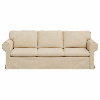 Divano Crema 215 x 82 x 80 cm Tessuto | homemem39