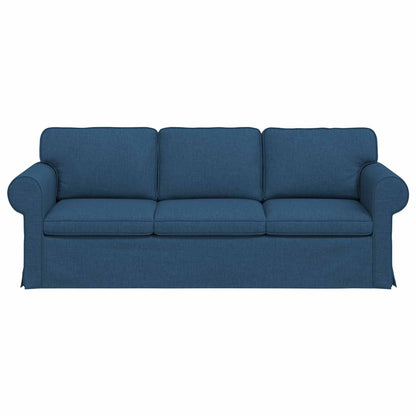 Divano Blu 215 x 82 x 80 cm Tessuto | homemem39