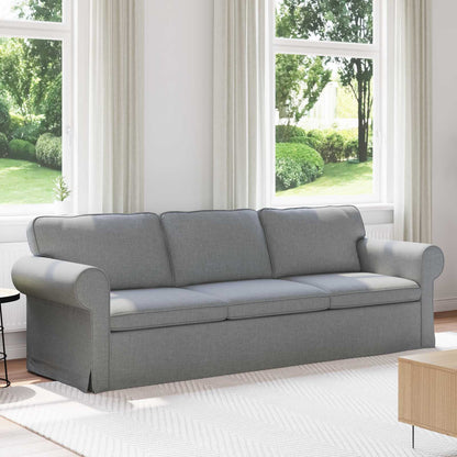 Divano Grigio chiaro 245 x 82 x 80 cm Tessuto