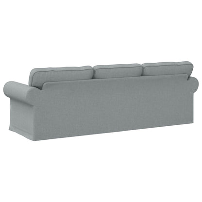 Divano Grigio chiaro 245 x 82 x 80 cm Tessuto