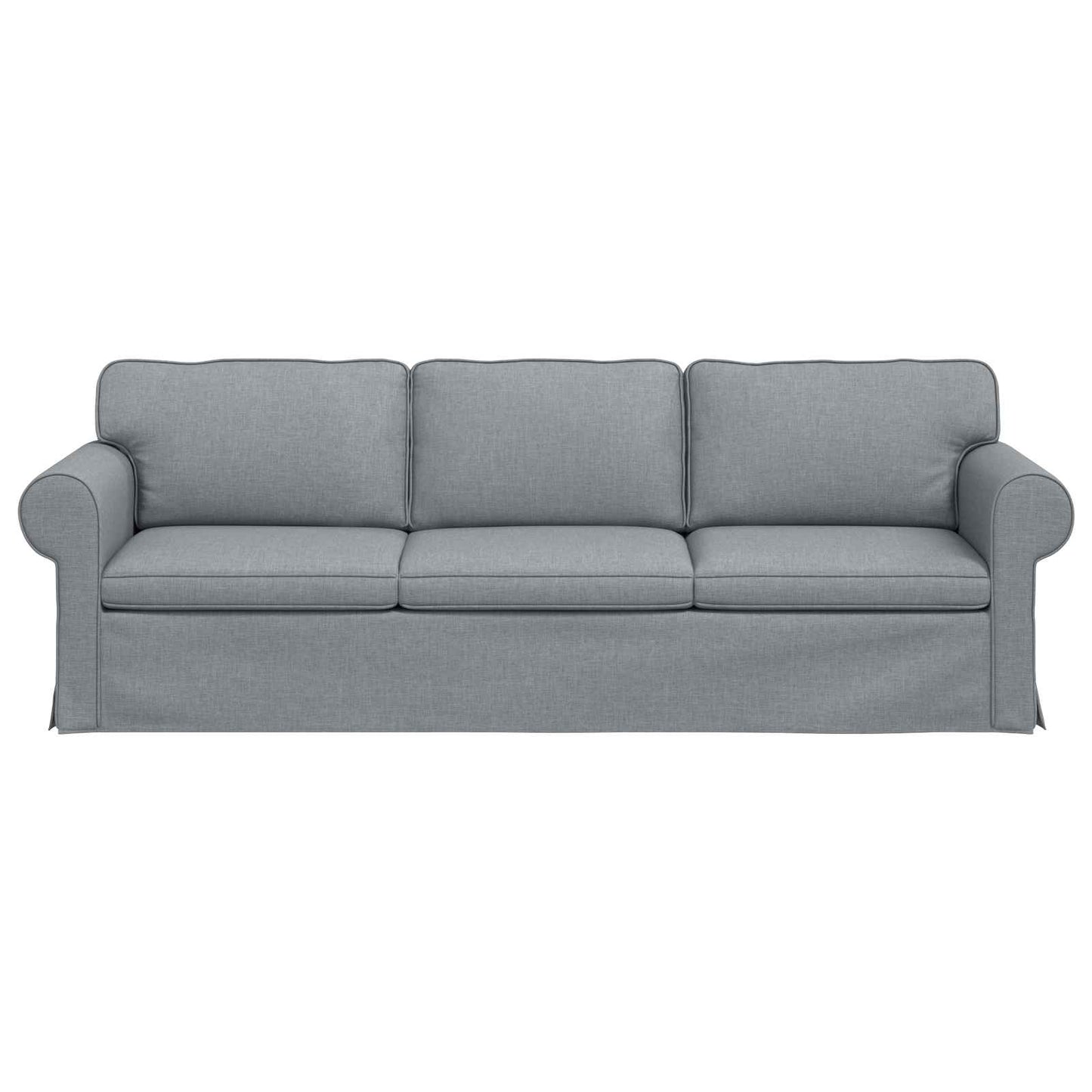Divano Grigio chiaro 245 x 82 x 80 cm Tessuto