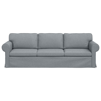Divano Grigio chiaro 245 x 82 x 80 cm Tessuto