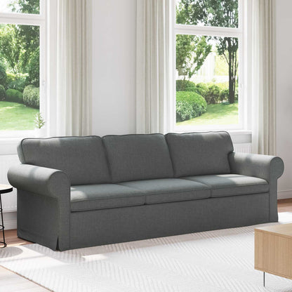 Divano Grigio scuro 245 x 82 x 80 cm Tessuto | homemem39