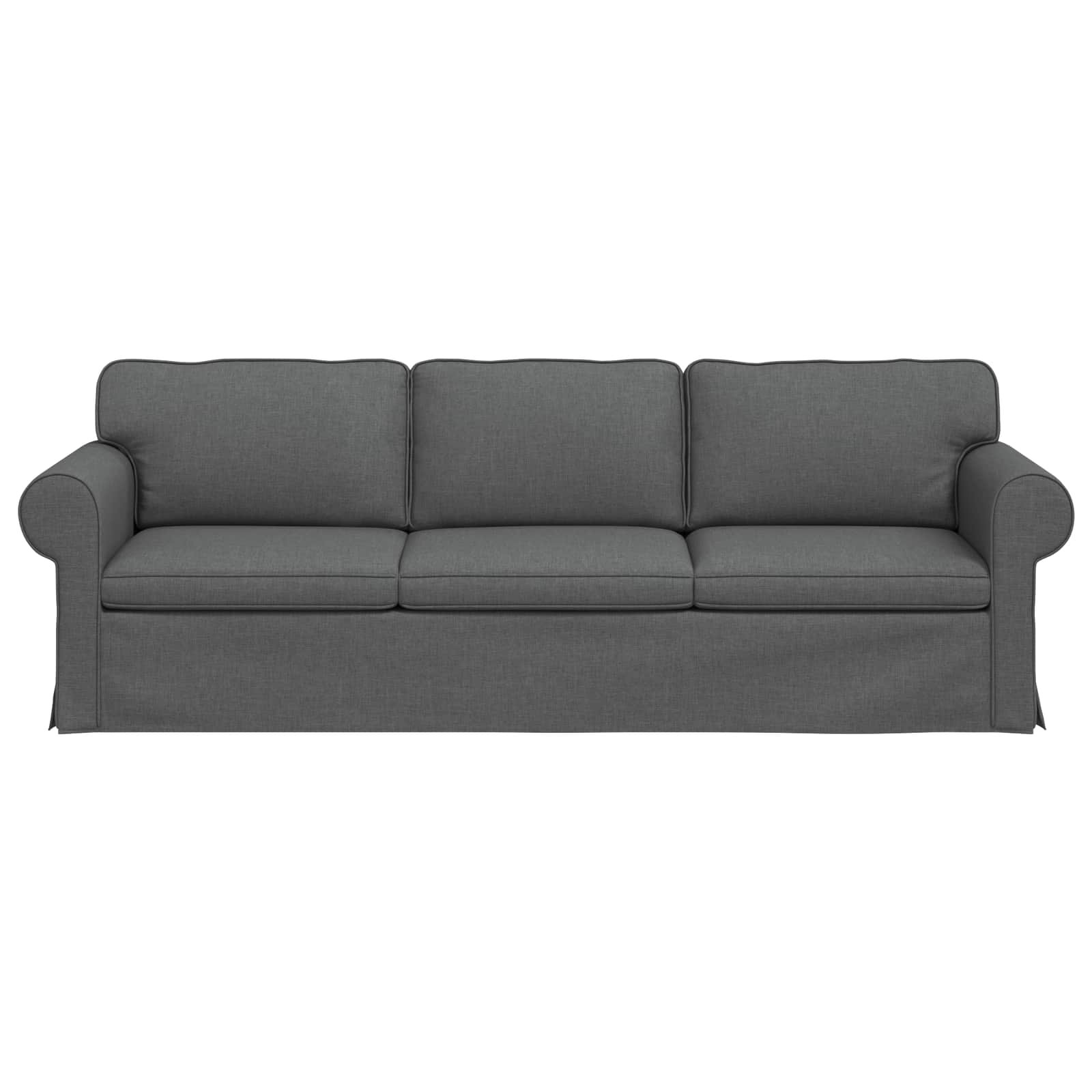 Divano Grigio scuro 245 x 82 x 80 cm Tessuto | homemem39