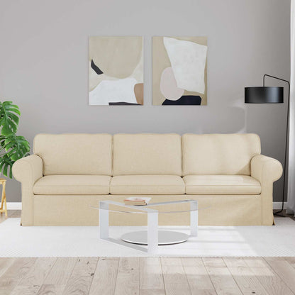 Divano Crema 245 x 82 x 80 cm Tessuto | homemem39