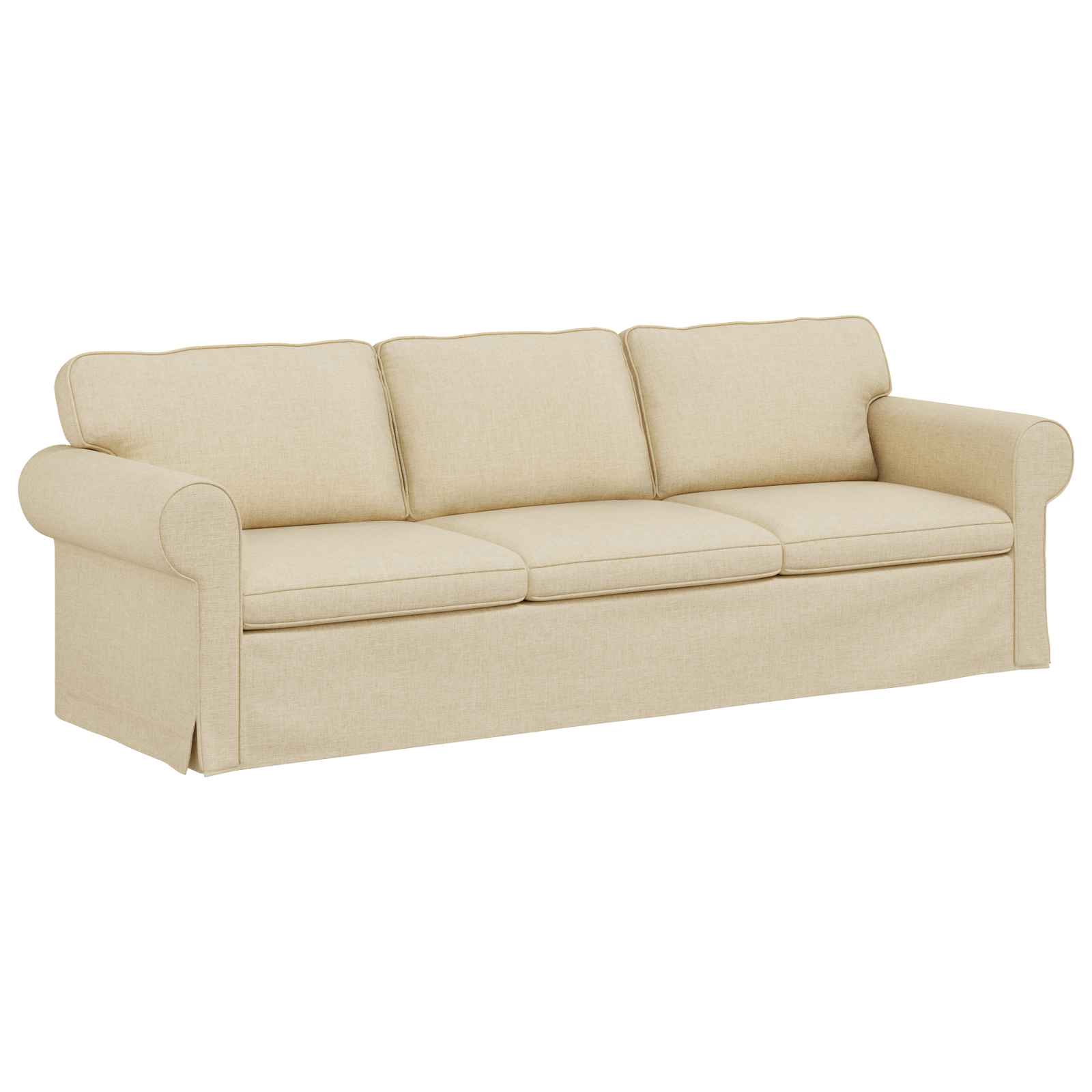 Divano Crema 245 x 82 x 80 cm Tessuto | homemem39