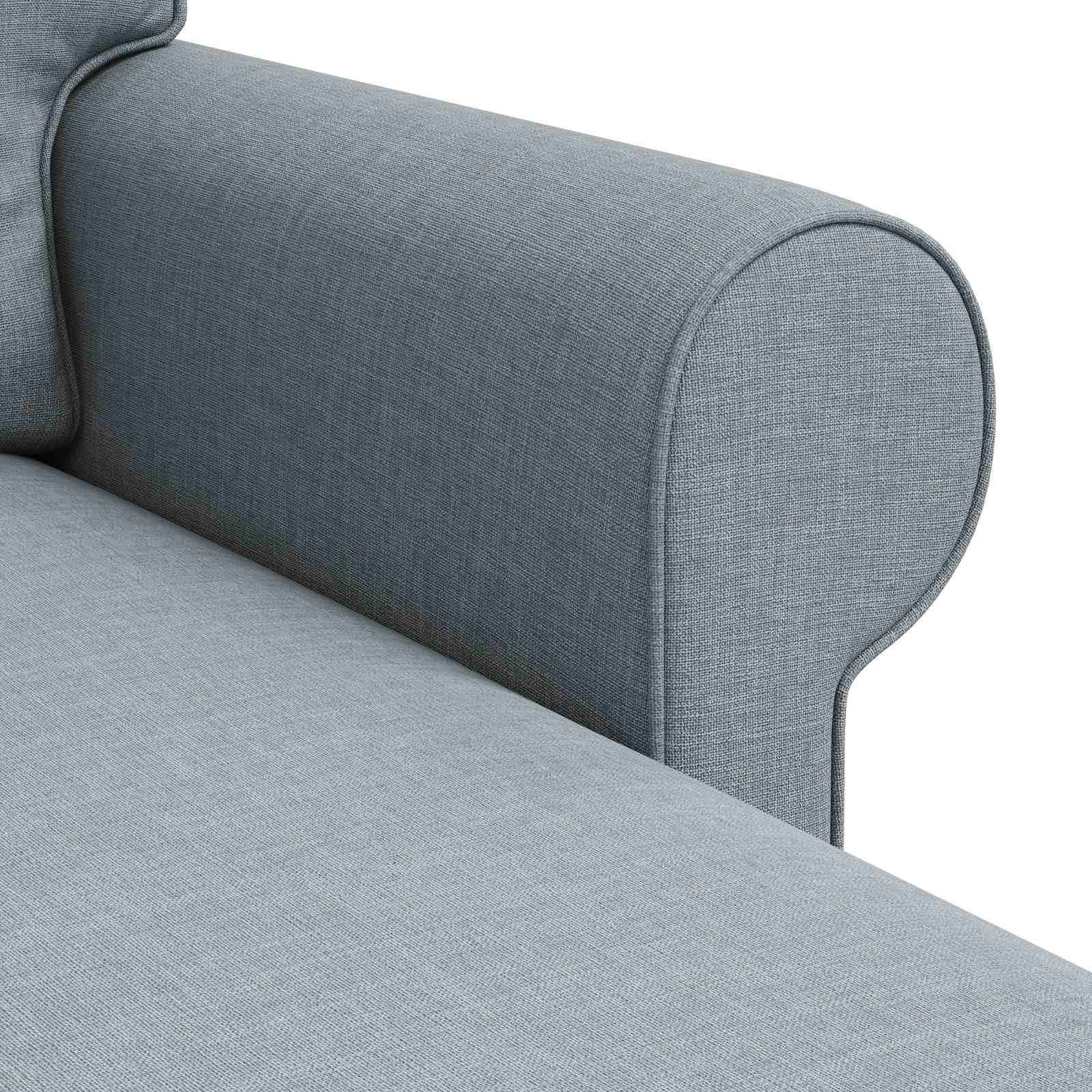 Divano Grigio chiaro 195 x 138 x 80 cm Tessuto | homemem39