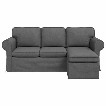 Divano Grigio scuro 195 x 138 x 80 cm Tessuto