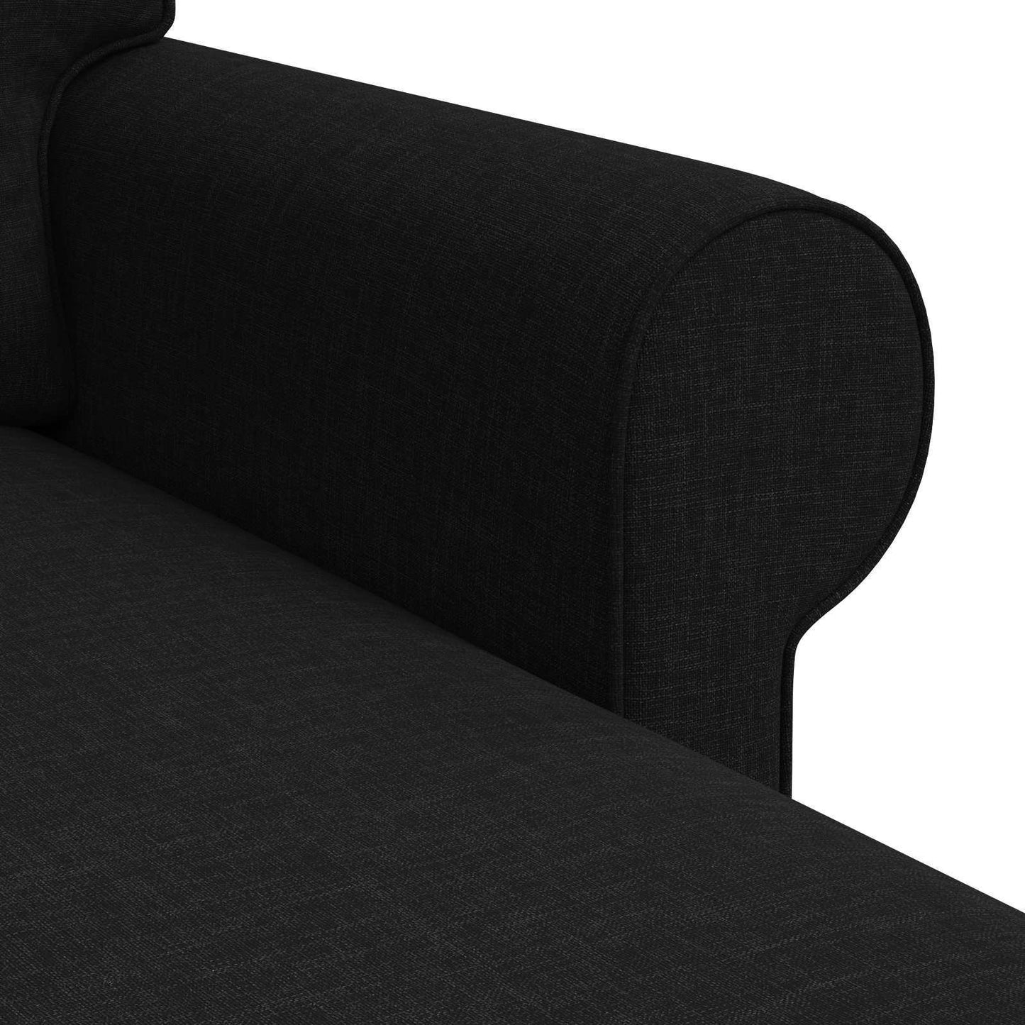 Divano Nero 195 x 138 x 80 cm Tessuto | homemem39