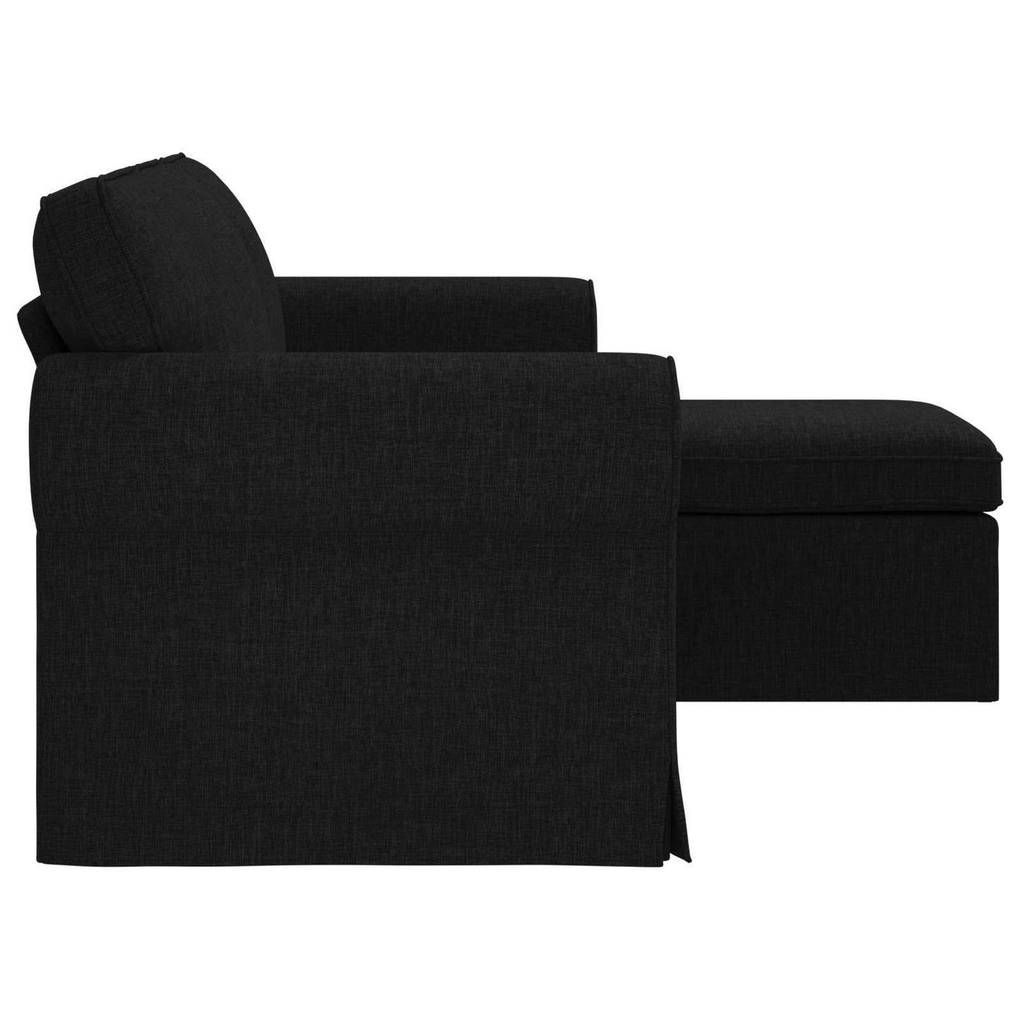 Divano Nero 195 x 138 x 80 cm Tessuto | homemem39