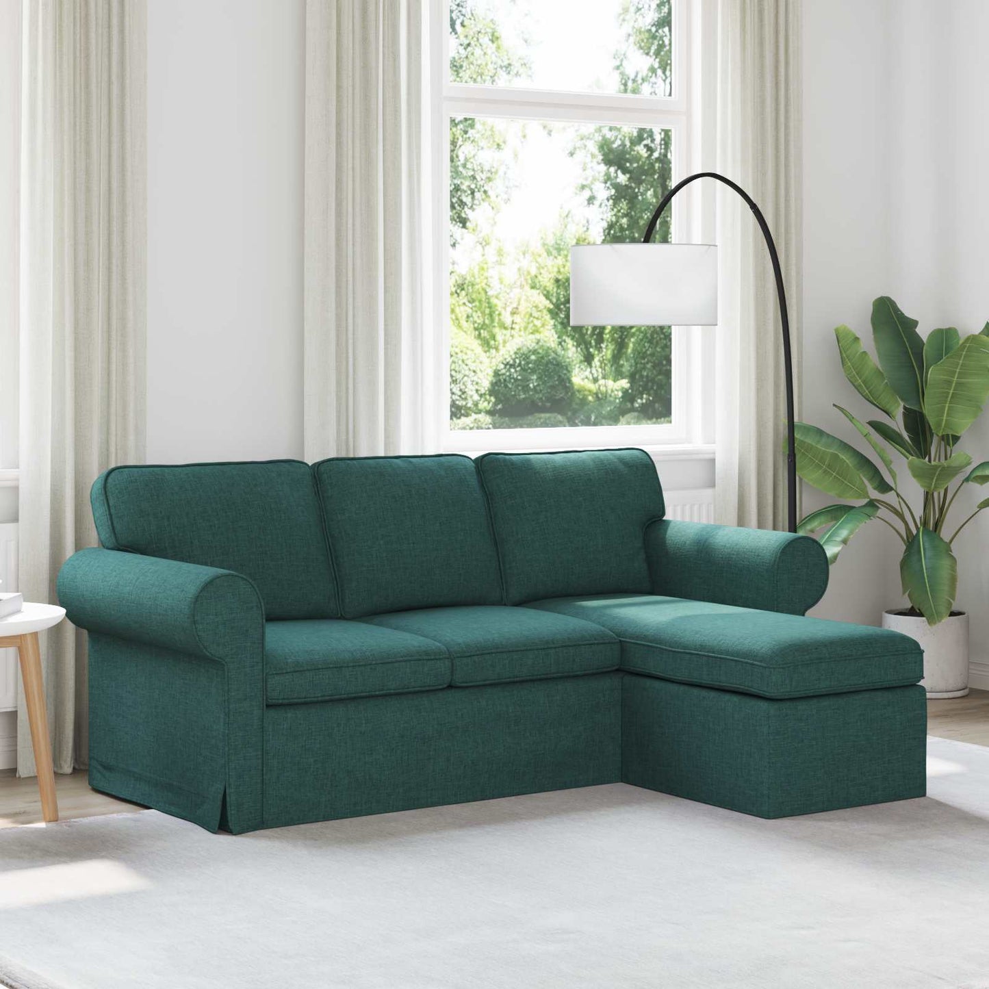 Divano Verde Scuro 195 x 138 x 80 cm Tessuto | homemem39