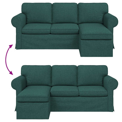 Divano Verde Scuro 195 x 138 x 80 cm Tessuto