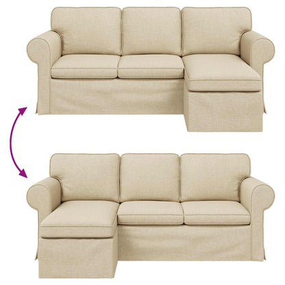 Divano Crema 195 x 138 x 80 cm Tessuto | homemem39
