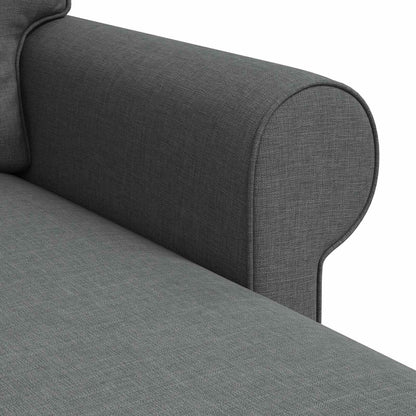 Divano Grigio scuro 215 x 138 x 80 cm Tessuto | homemem39