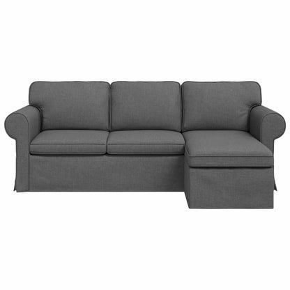 Divano Grigio scuro 215 x 138 x 80 cm Tessuto | homemem39