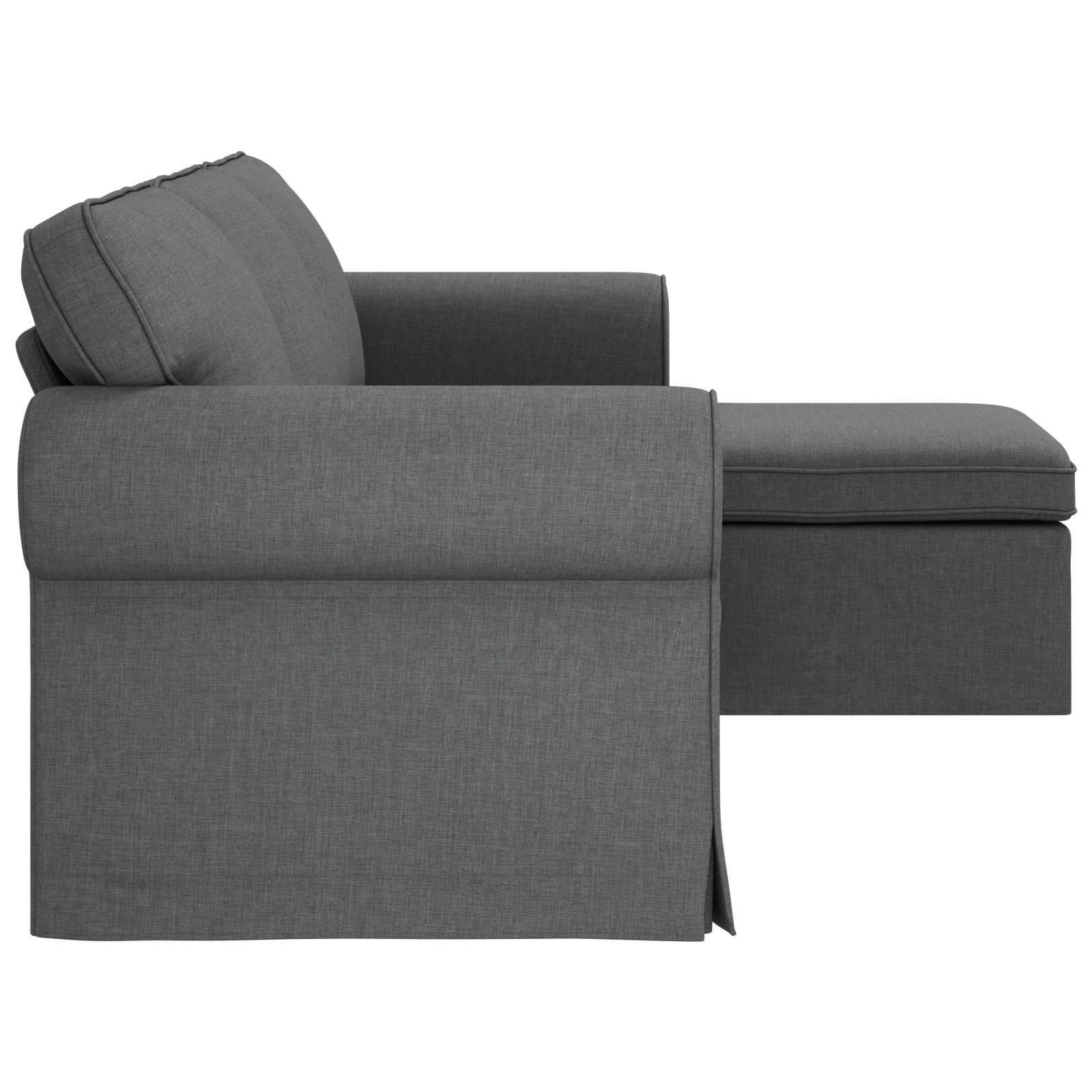 Divano Grigio scuro 215 x 138 x 80 cm Tessuto | homemem39