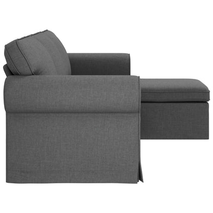 Divano Grigio scuro 215 x 138 x 80 cm Tessuto | homemem39