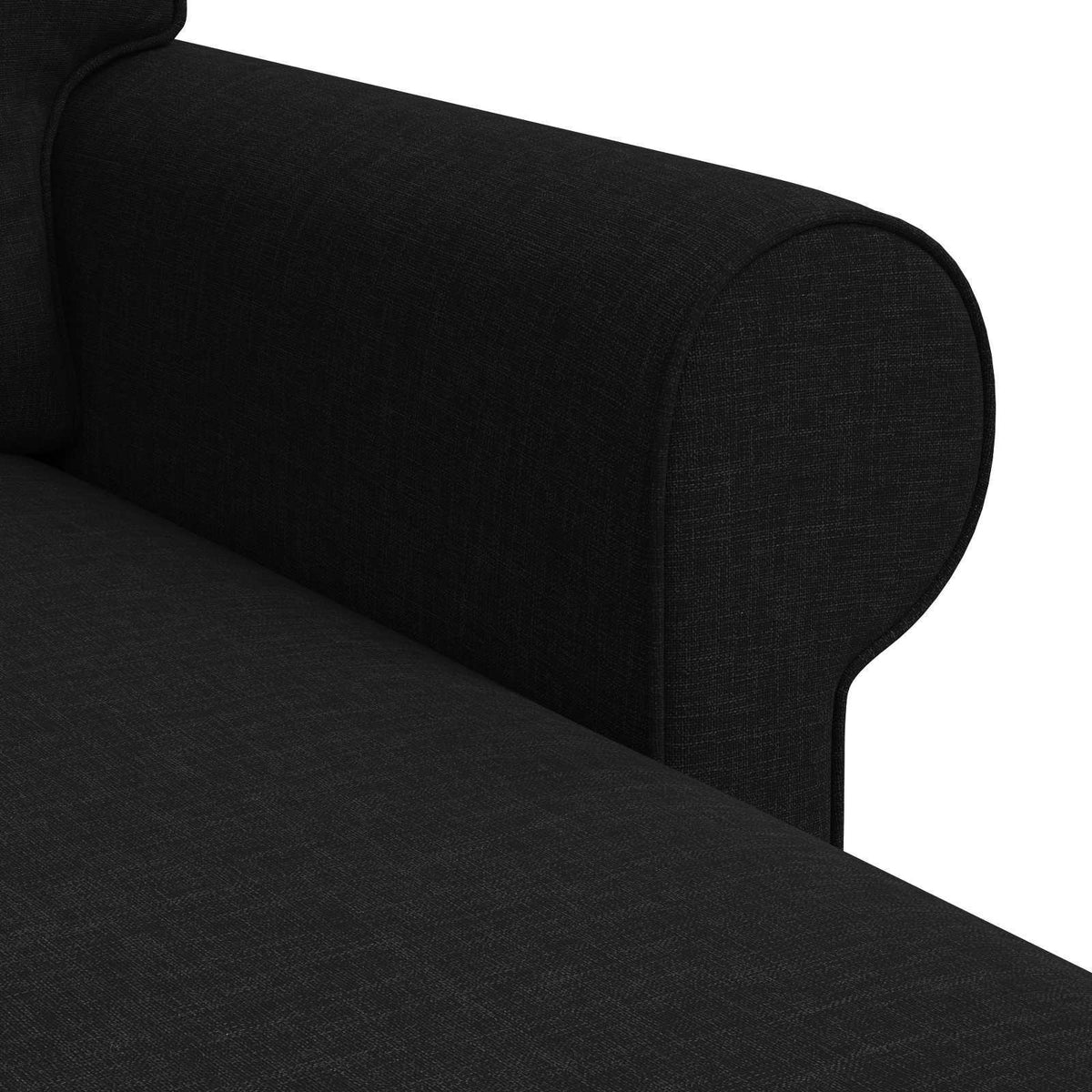 Divano Nero 215 x 138 x 80 cm Tessuto | homemem39