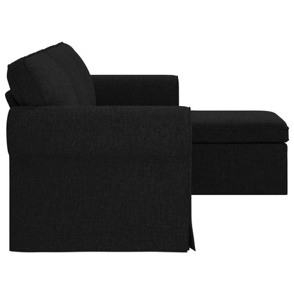 Divano Nero 215 x 138 x 80 cm Tessuto | homemem39