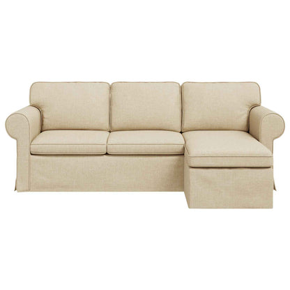 Divano Crema 215 x 138 x 80 cm Tessuto | homemem39