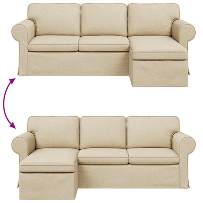 Divano Crema 215 x 138 x 80 cm Tessuto | homemem39