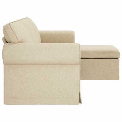 Divano Crema 215 x 138 x 80 cm Tessuto | homemem39