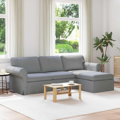 Divano Grigio chiaro 245 x 138 x 80 cm Tessuto